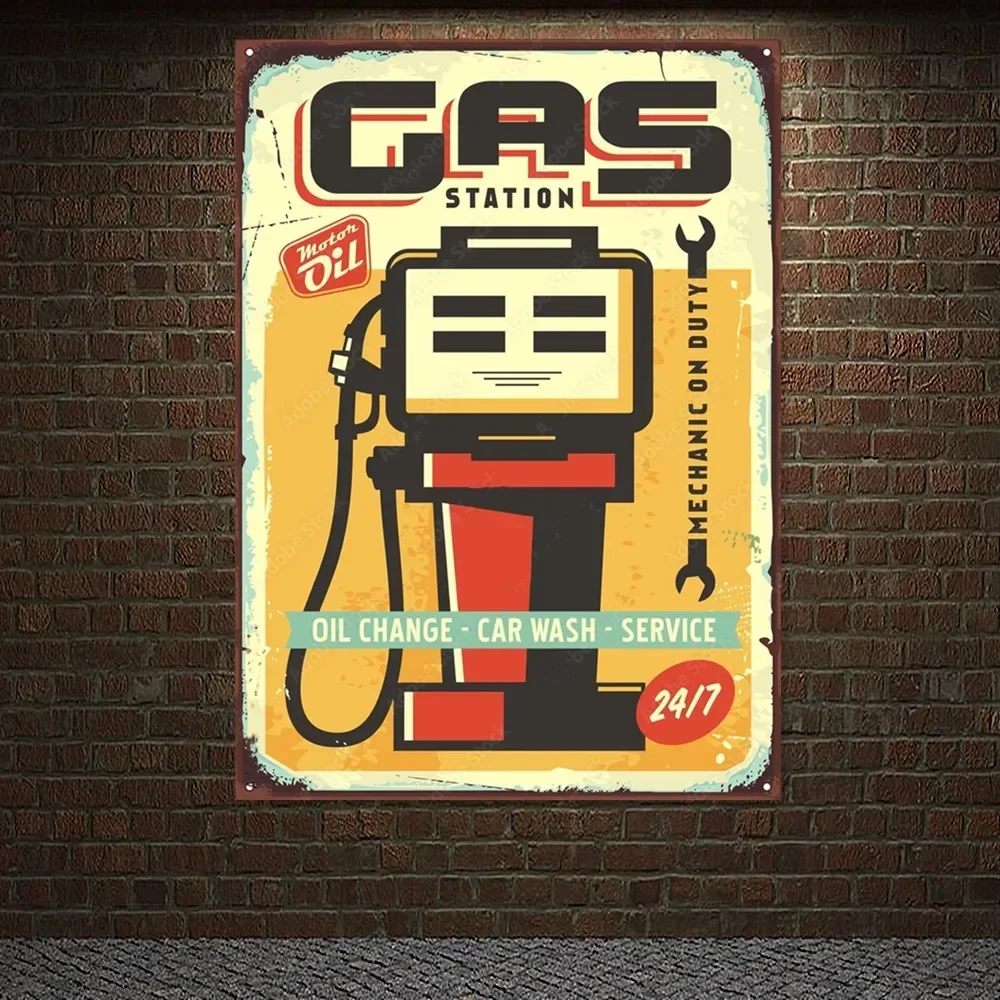 Auto Repair Shop Banners - Poster Vintage per Stazione di Servizio